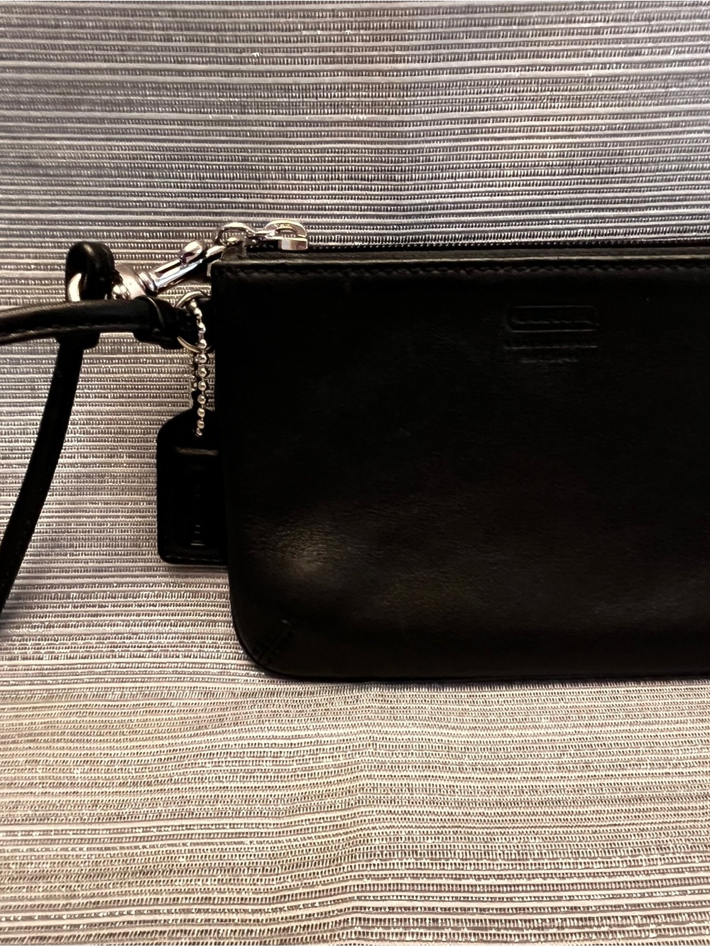 Coach Black Leather Zipper Closure Wristlet Coin Wallet Vintage NEVER USED - Picture 4 of 12